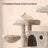 Cat Condo - Plush Fabric - Gradient Brown - Ultra-Soft with Sisal Posts