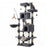 Multi-Level Cat Tree Tower - Wood and Plush - Grey