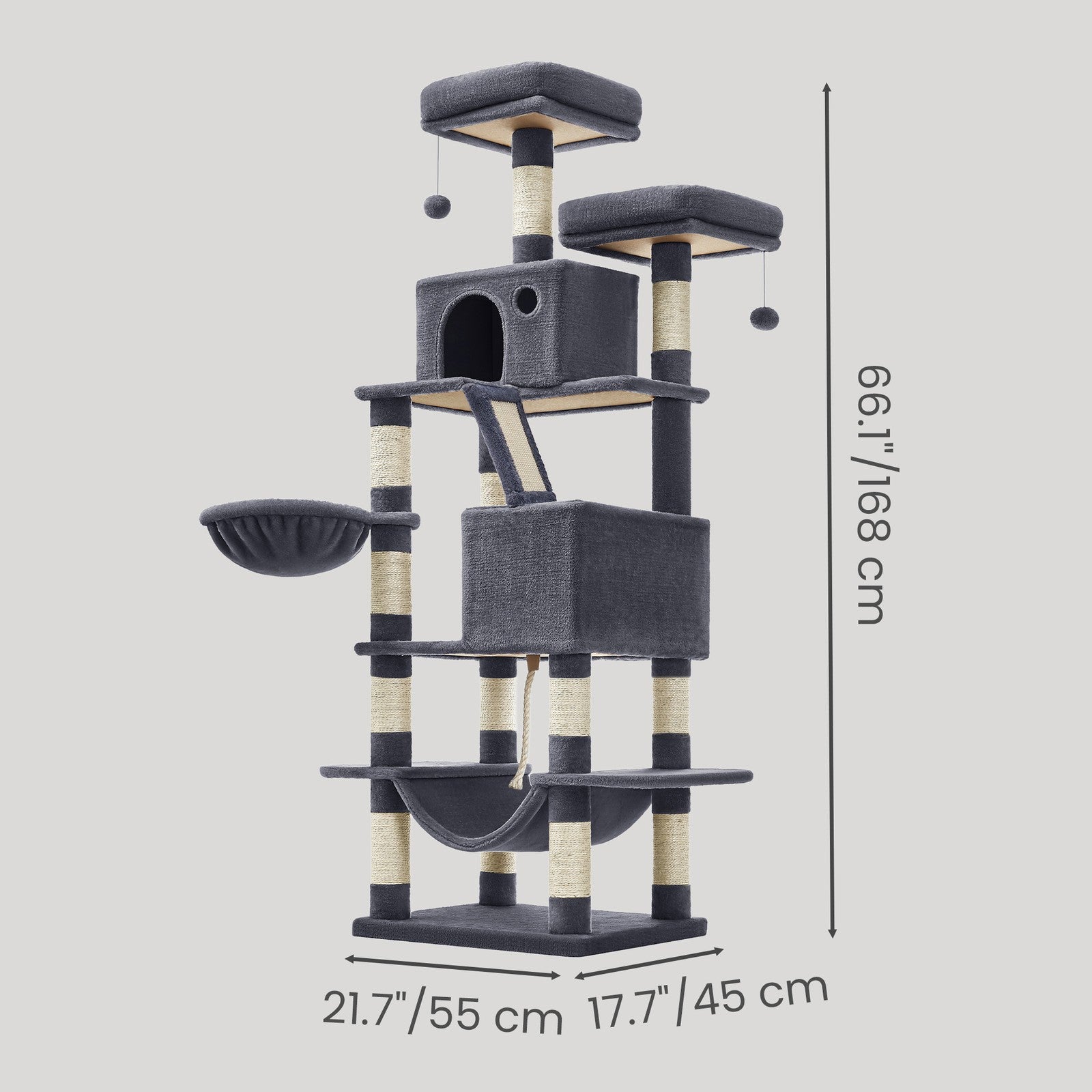 Cat Tree - Wood and Plush