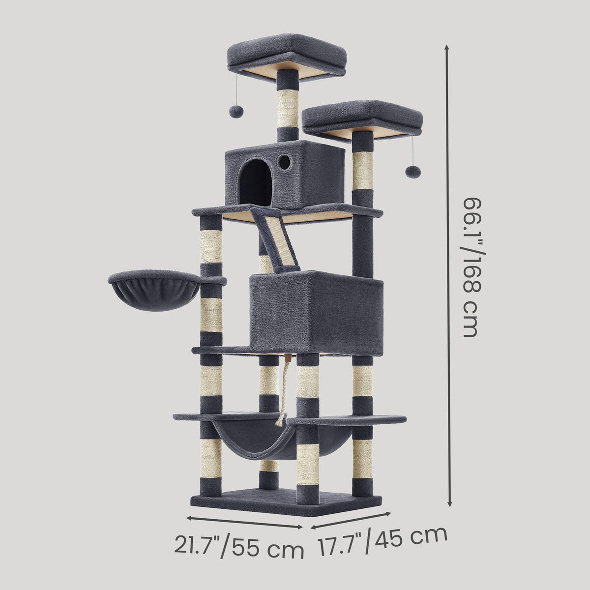 Cat Tree - Wood and Plush