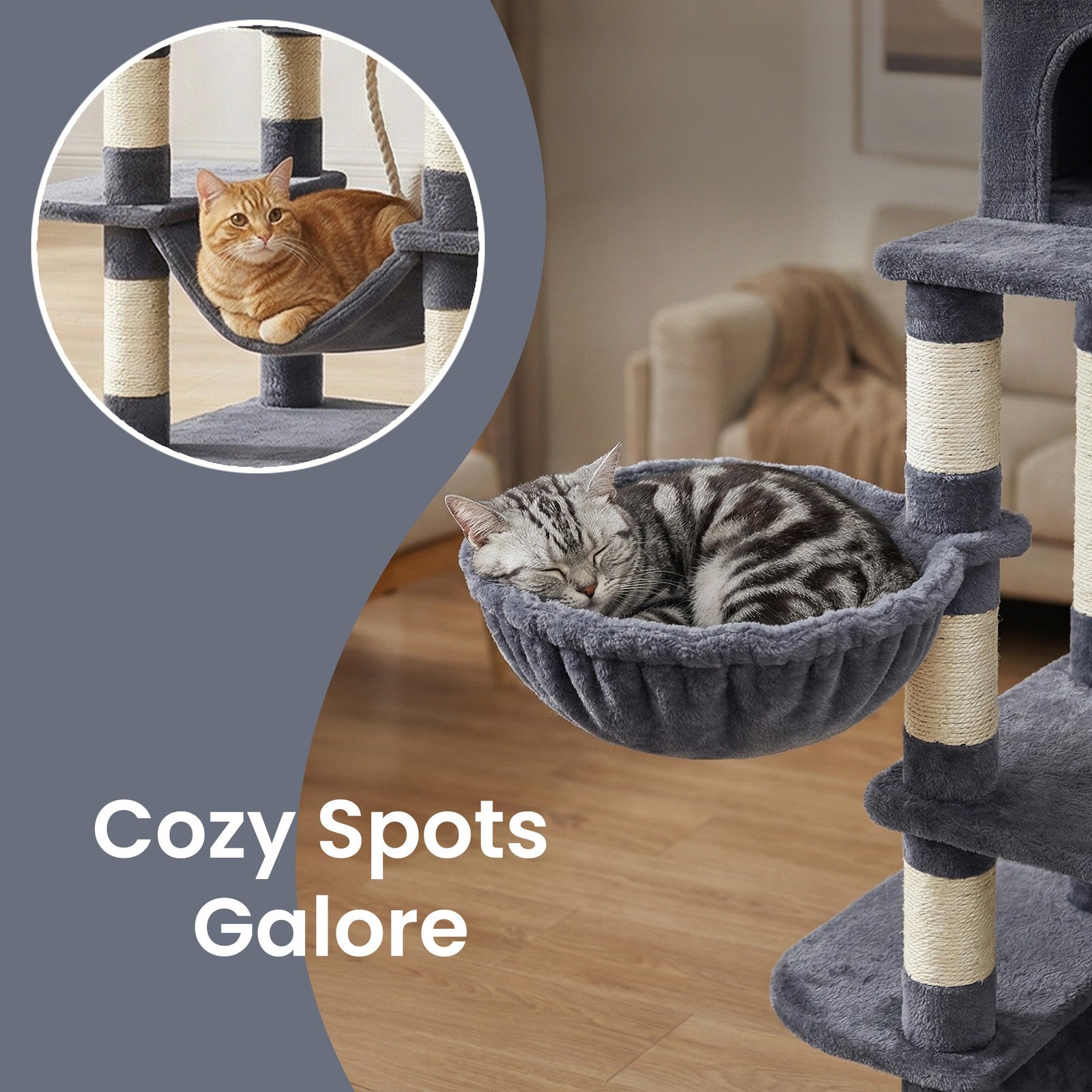 Cat Tree - Wood and Plush