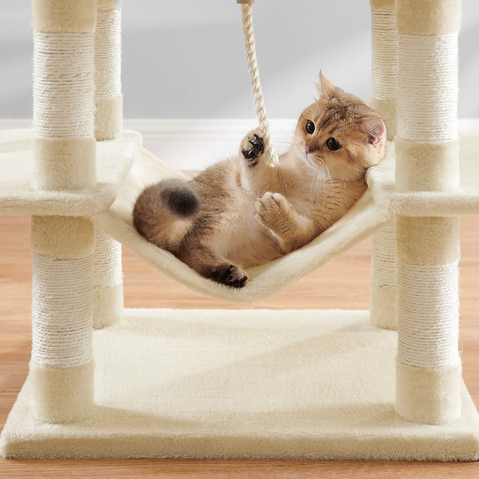 Large Cat Tree - Engineered Wood - Smoky Gray - 13 Scratching Posts