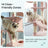 Large Cat Tree - Wood and Plush - Pink - with 13 Scratching Posts
