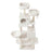 Large Cat Tree - Wood and Plush - White - with 13 Scratching Posts