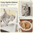 Large Cat Tree - Wood and Plush - White - with 13 Scratching Posts
