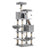 Large Cat Tree - Wood and Plush - Gray - with 13 Scratching Posts