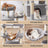 Large Cat Tree - Wood and Plush - Gray - with 13 Scratching Posts