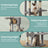 Large Cat Tree - Engineered Wood - Dark Gray - Multi-Level with 2 Caves and 5 Scratching Posts