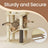 Large Cat Tree - Engineered Wood - Dark Gray - Multi-Level with 2 Caves and 5 Scratching Posts