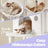 XL Cat Tree Tower - Engineered Wood - Cream White - 13 Scratching Posts