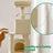 Cat Tower for Indoor Cats - Wood and Plush - Beige