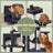 Multi-Level Cat Tree - Engineered Wood - Light Gray - Includes 4 Scratching Posts and Hammock