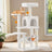 Multi-Level Cat Tree - Engineered Wood - Light Gray - Includes 4 Scratching Posts and Hammock