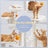 Multi-Level Cat Tree - Engineered Wood - Light Gray - Includes 4 Scratching Posts and Hammock