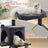 Cat Tree - Engineered Wood - Light Grey - Widened Perch for Large Cats