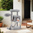 Cat Tree Tower - Engineered Wood - Light Grey - Includes Sisal Scratching Posts