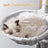 Cat Climbing Tower - Plush Fabric - Light Gray - Includes Condo and Play Basket