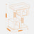 Cat Tree - Wood - Light Grey - Large Perch with Two Cat Caves and Scratching Post