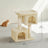 Cat Tree - Engineered Wood - Light Grey - Includes Large Perch and Plush Condos