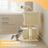 Cat Tree - Engineered Wood - Light Grey - Includes Large Perch and Plush Condos
