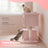 Cat Tree - Engineered Wood - Light Grey - Includes Large Perch and Plush Condos