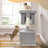 Cat Tree - Engineered Wood - Light Grey - Includes Large Perch and Plush Condos