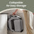 Collapsible Dog Crate - Soft Fabric - Grey - Portable with Breathable Mesh and Storage Pockets