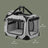Collapsible Dog Crate - Soft Fabric - Grey - Portable with Breathable Mesh and Storage Pockets