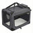 Collapsible Dog Crate - Metal Frame and PVC Coating - Grey