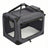 Collapsible Dog Crate - Metal Frame and PVC Coating - Grey