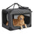 Collapsible Dog Crate - Metal Frame and PVC Coating - Grey