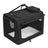 Collapsible Dog Crate - Metal Frame and PVC Coating - Black