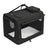 Collapsible Dog Crate - Metal Frame and PVC Coating - Black