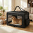 Collapsible Dog Crate - Metal Frame and PVC Coating - Black