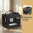 Collapsible Dog Crate - Metal Frame and PVC Coating - Black
