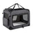 Collapsible Dog Crate - Metal Frame and PVC Coating - Grey