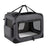 Collapsible Dog Crate - Metal Frame and PVC Coating - Grey