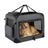 Collapsible Dog Crate - Metal Frame and PVC Coating - Grey