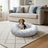 Fluffy Calming Donut Dog Bed - 30L - Plush - Removable