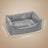 Dog Bed - Linen-Look - Light Grey - Easy to Clean with Raised Edges