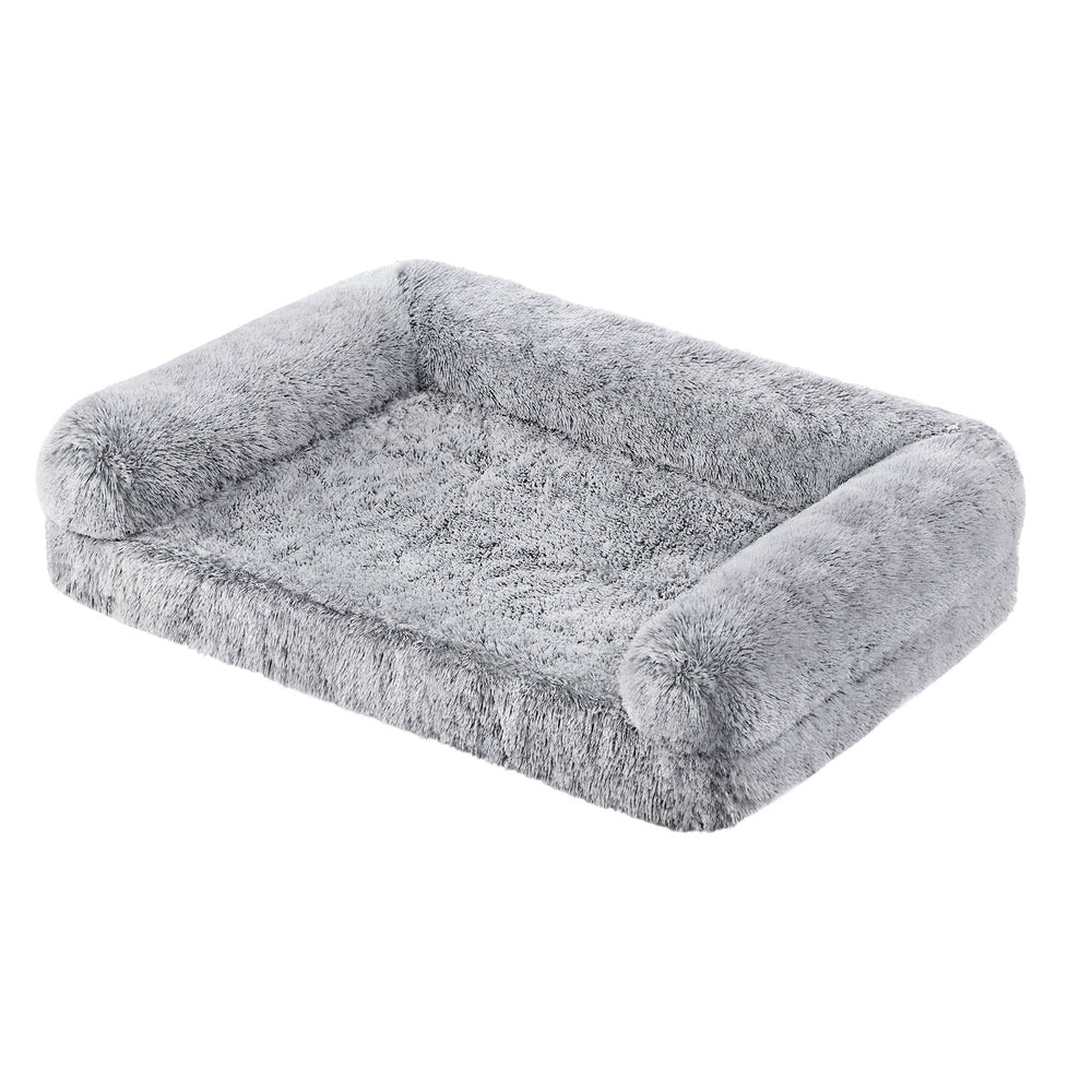 Large Pet Sofa Bed - 49L - Orthopedic Egg Crate Foam - PV Plush