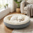 Donut Dog Bed - 55 - Linen-Look Fabric - Plush & Memory Foam Filling