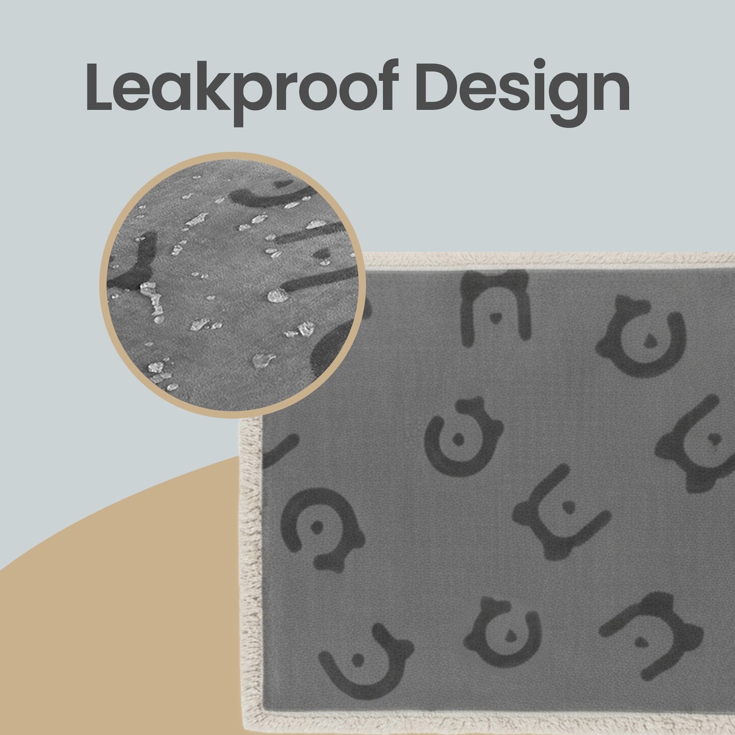 Waterproof Dog Blanket - Sherpa Fabric and TPU Film - Grey