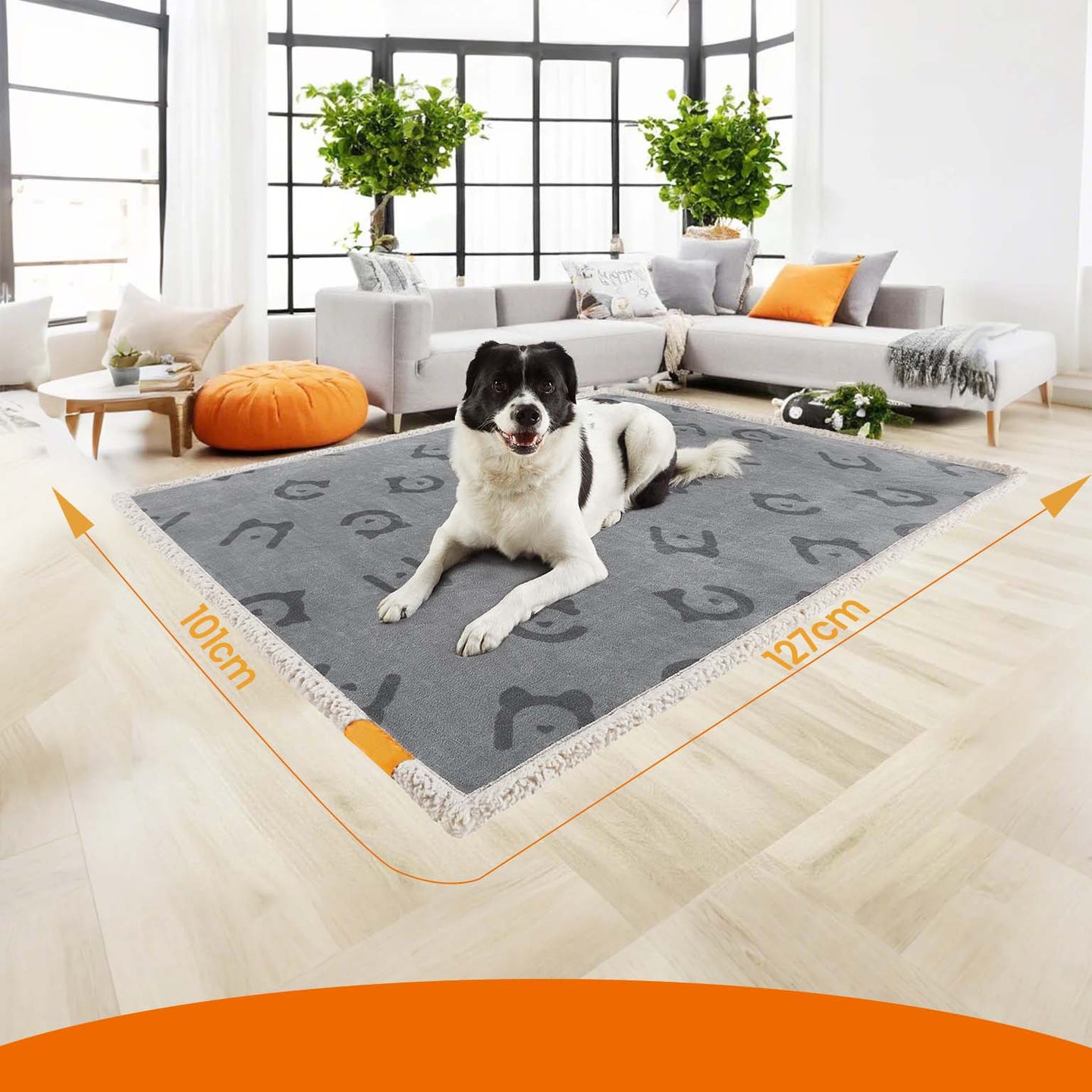 Waterproof Dog Blanket - Grey - Sherpa Fleece