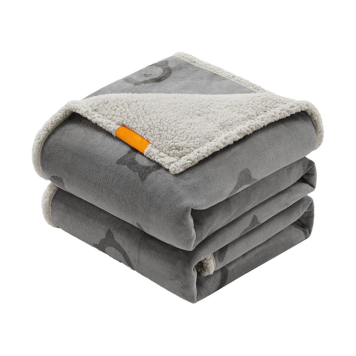 Waterproof Dog Blanket - Sherpa Fabric and TPU Film - Grey