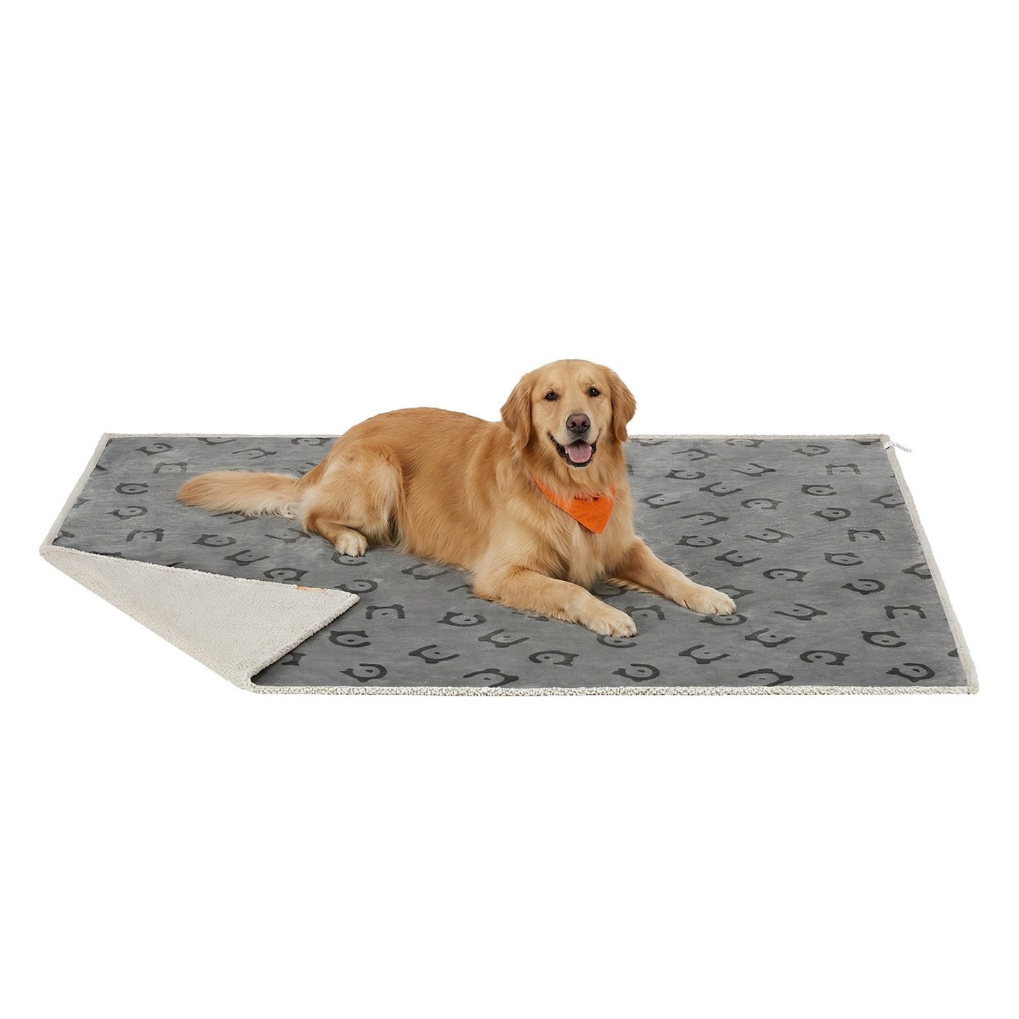 Waterproof Dog Blanket - Sherpa Fabric and TPU Film - Grey