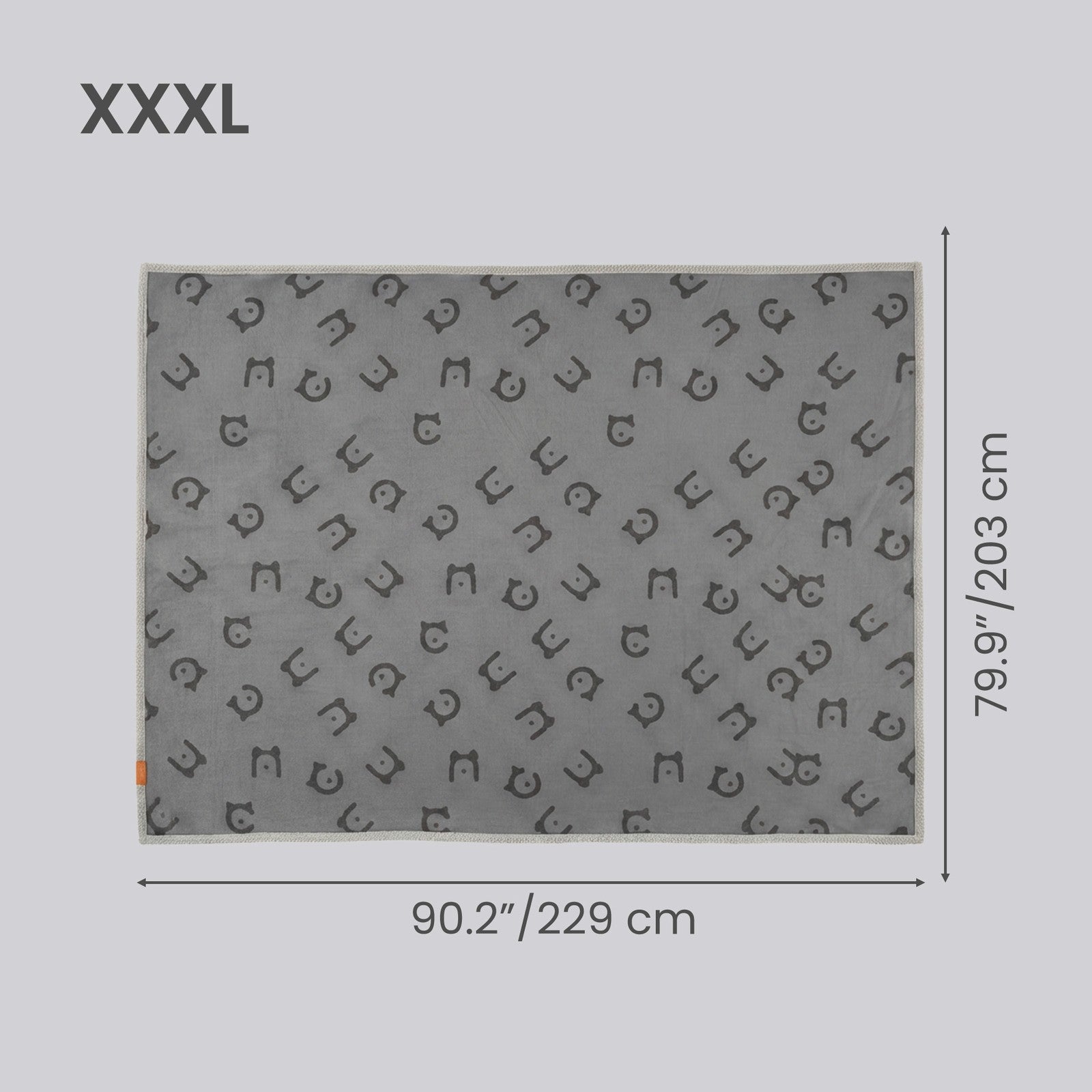 Waterproof Dog Blanket - Sherpa Fabric and TPU Film - Grey