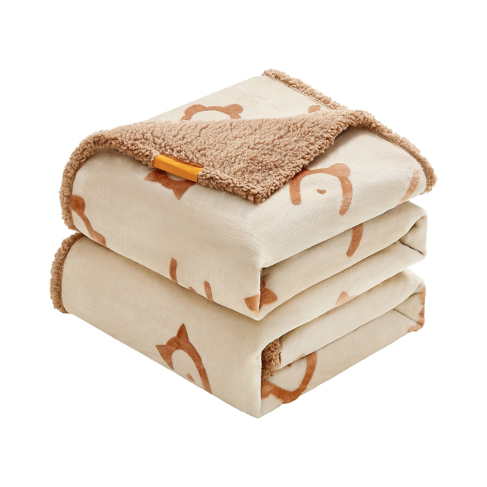 Waterproof Dog Blanket - Sherpa Fabric and TPU Film - Beige