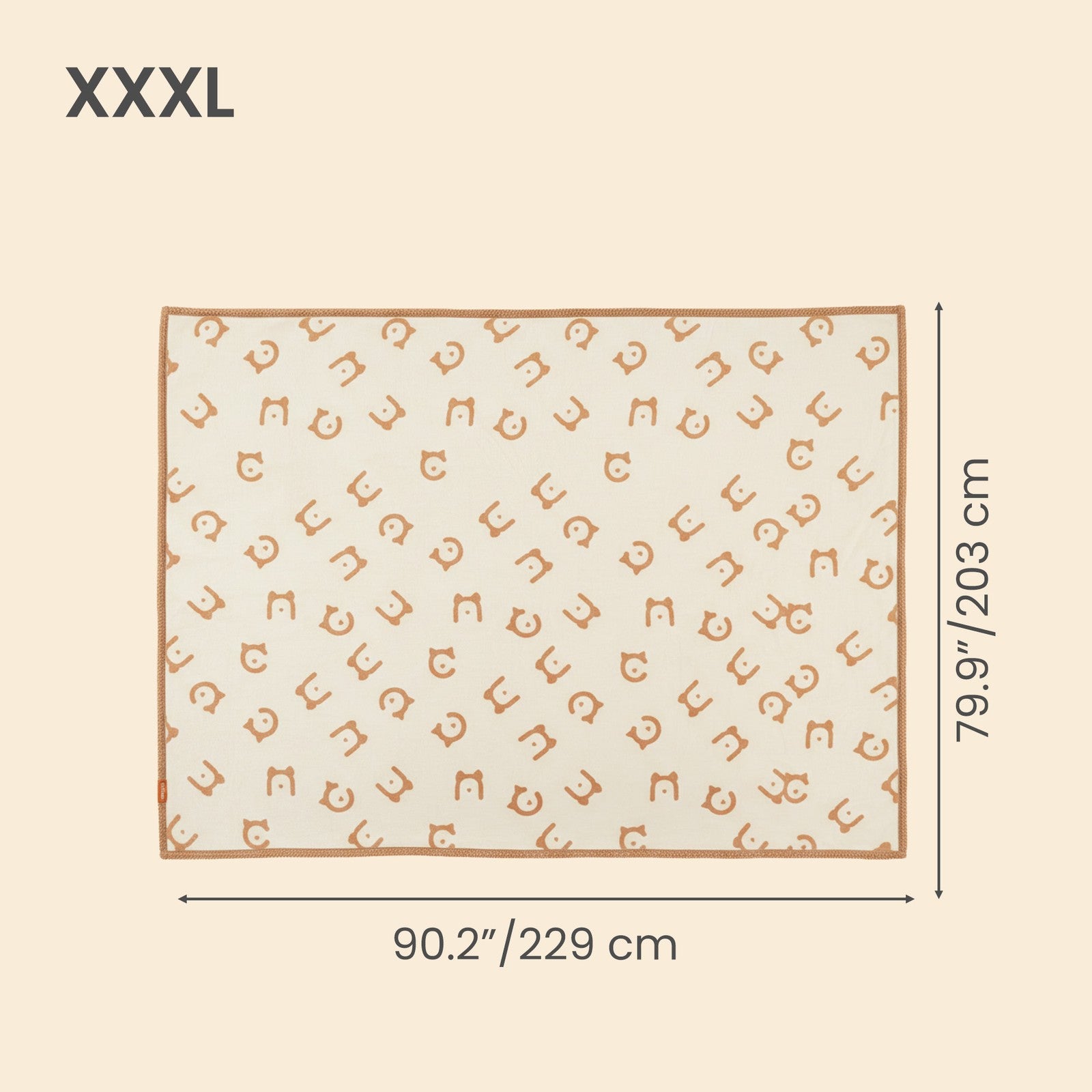 Waterproof Dog Blanket - Sherpa Fabric and TPU Film - Beige