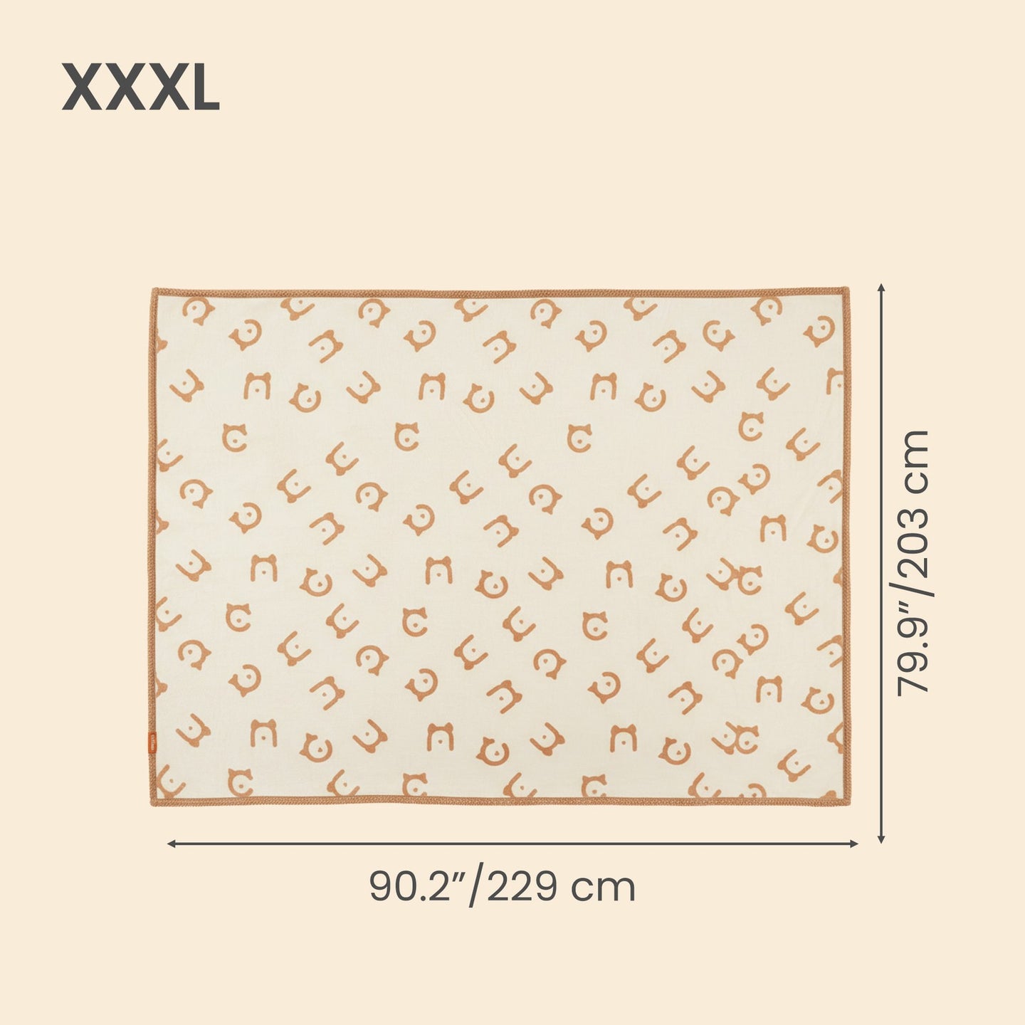 Waterproof Dog Blanket - Sherpa Fabric and TPU Film - Beige